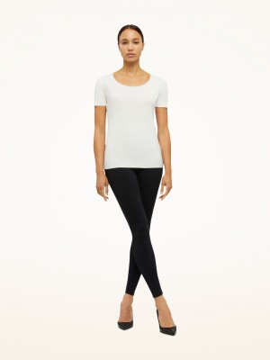 Wolford Aurora Pure Shirt Topy Biele | FTPBJ-1687