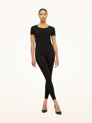 Wolford Aurora Pure Shirt Topy Čierne | DFHNQ-5124