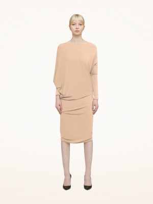 Wolford Crepe Jersey Saty Almond | VSXYA-7436
