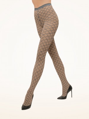 Wolford Monogram Pancuchy Modre Siva | PHTNY-1204