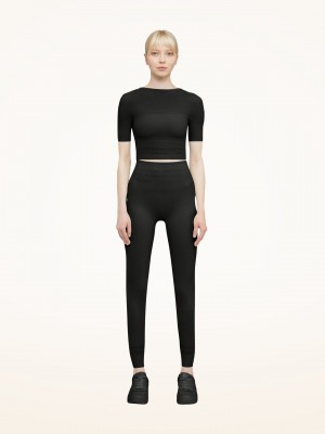 Wolford Net Lines Leginy Čierne | GTFQL-5490