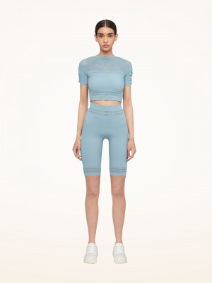 Wolford Net Lines Podpatku Leginy Modre | YUNCW-5026