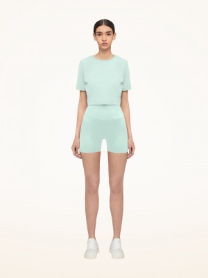Wolford The Workout Shorts Leginy Svetlo Tyrkysové | HGZUJ-4150